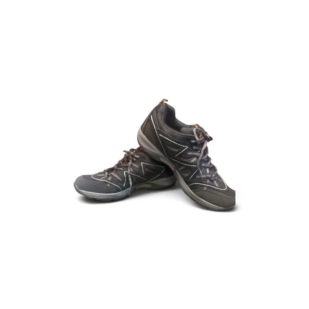 Easy Spirit Explore Map Womens 8.5W Black Leather Hiking Trail Sneakers Shoes